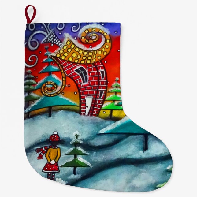 The Snowball Fight Christmas Stocking (Front)
