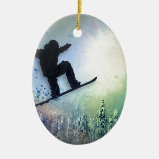 The Snowboarder: Air Ceramic Ornament