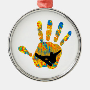 THE SNOWBOARDS WAY METAL ORNAMENT