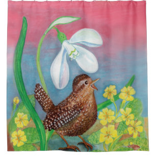 The snowdrop and the wren bird summon the spring