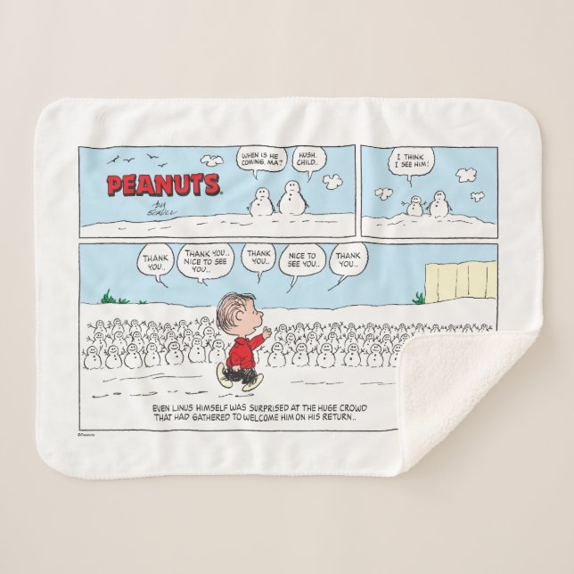 The Snowmen Welcome Linus Sherpa Blanket (Front (Horizontal))