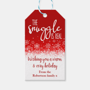 The Snuggle Is Real Christmas Holiday Season Gift Tags