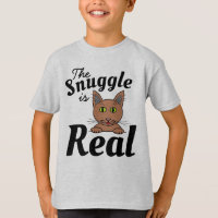 The Snuggle is Real Cute Cat T Shirt