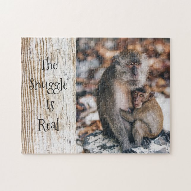 The Snuggle Is Real Personalized Puzzle (Horizontal)