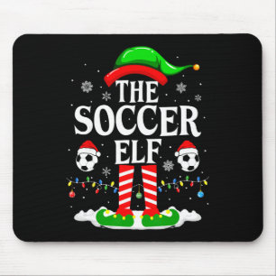 The Soccer Elf Funny Family Christmas Soccer  Mouse Pad