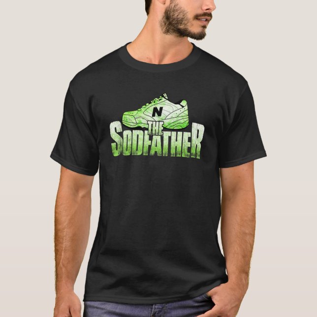 The Sodfather  Landscaping Lawn Mower T-Shirt (Front)