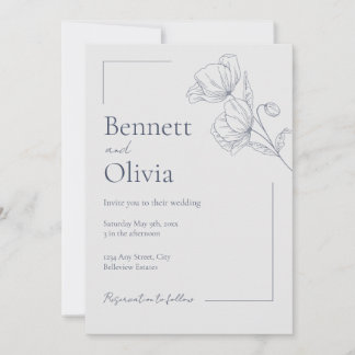 The Soft Season Minimalist Wedding Invitation