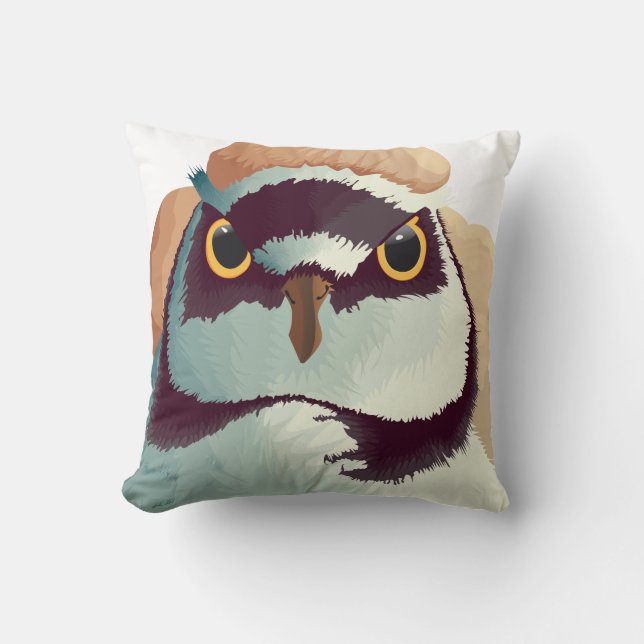 The soft sleeping bag of a plover throw pillow (Front)