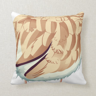 The soft sleeping bag of a plover throw pillow