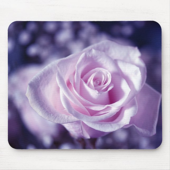 The Softest Pink Rose Mousepad (Front)