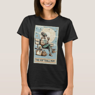 The Softll Mom Tarot Card Skeleton Coffee Mothers  T-Shirt