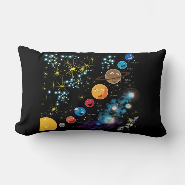 The Solar System Lumbar Pillow (Front)