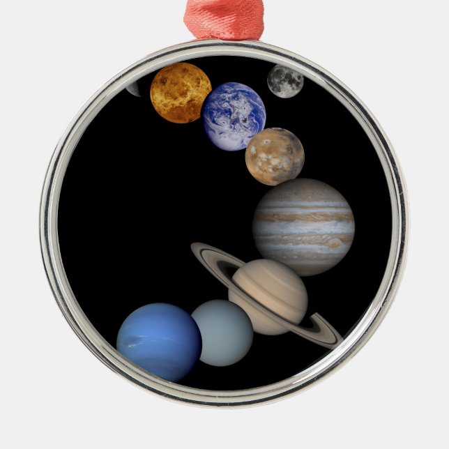 The solar system range our planets metal ornament (Front)