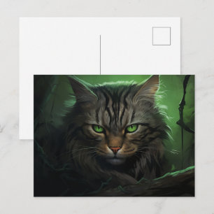 The Solitary Forest Cat Postcard