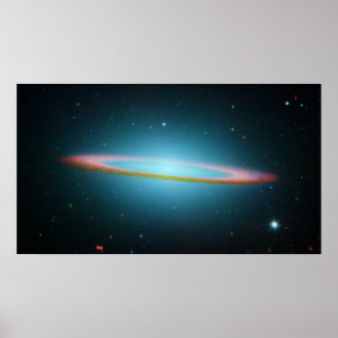 The Sombrero Galaxy in Infrared Light Poster