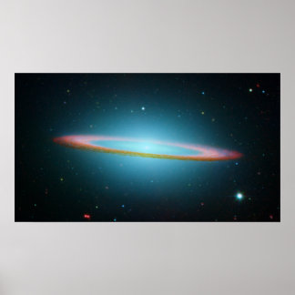 The Sombrero Galaxy in Infrared Light Poster