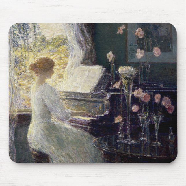 The Sonata by Frederick Childe Hassam Mouse Pad (Front)
