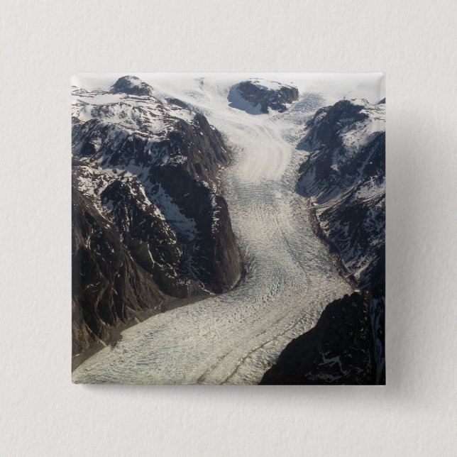 The Sondrestrom Glacier in Greenland 2 Inch Square Button (Front)