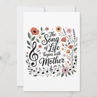 The Song Of Life Begins With Mother Invitation