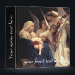 The song of the angels, Bouguereau Binder<br><div class="desc">The Song of the Angels, also referred to as The Virgin with Angels, is an oil painting created in 1881 by the French academic painter William-Adolphe Bouguereau. It depicts angels serenading the Virgin and child to sleep, and features a photo-realistic style that combines Neoclassical elements with an elegant figurative approach....</div>