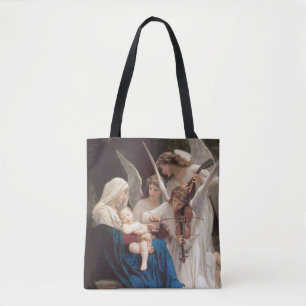 The Song of the Angels by William Bouguereau Tote Bag