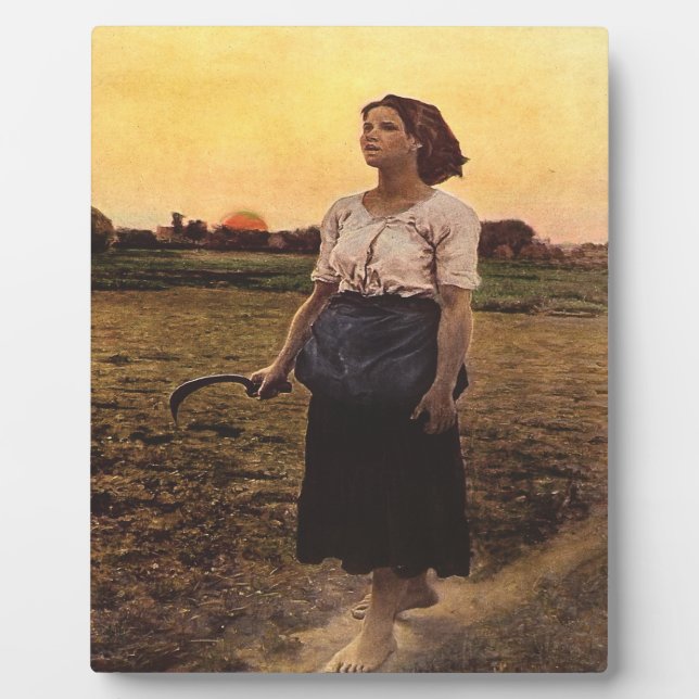 The Song Of The Lark By Jules Breton Plaque (Front)
