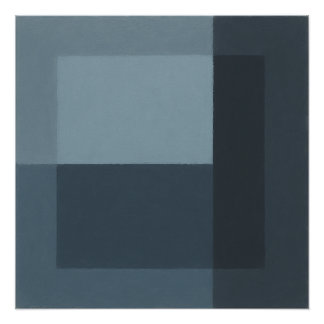 The Song the Mirror Rejected Geometric Blue Gray Poster
