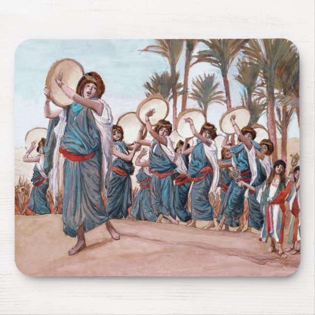 "The Songs of Joy", Jewish Art Gift  Mouse Pad (Front)