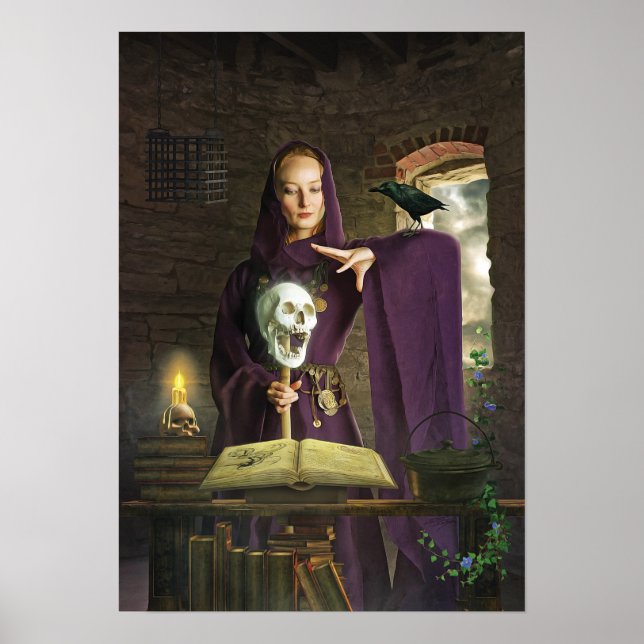 The Sorceress Casting Her Spell Poster (Front)