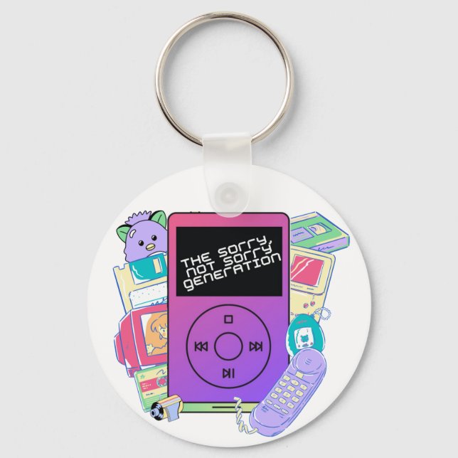 The Sorry Not Sorry Generation Logo  Keychain (Front)