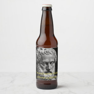 The soul never thinks without a picture beer bottle label