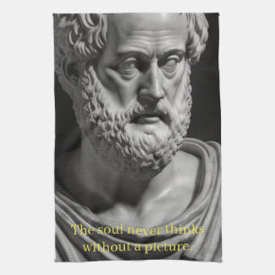 The soul never thinks without a picture kitchen towel