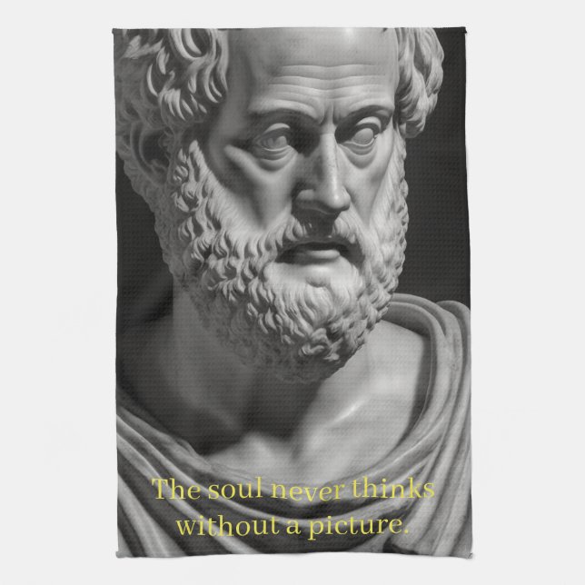 The Soul never thinks without a Picture Kitchen Towel (Vertical)