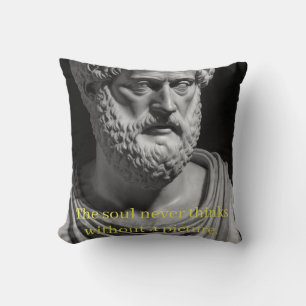 The soul never thinks without a picture throw pillow