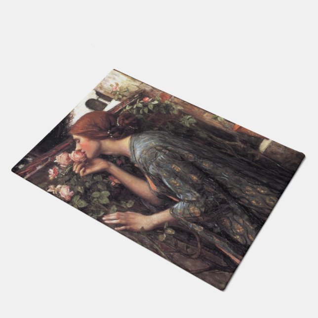 The Soul of the Rose (by John William Waterhouse) Doormat (Angled)