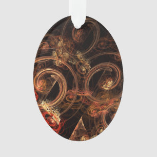 The Sound of Music Abstract Art Acrylic Oval Ornament