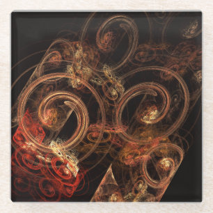 The Sound of Music Abstract Art Glass Coaster