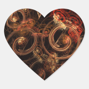 The Sound of Music Abstract Art Heart Sticker