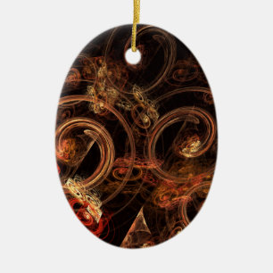 The Sound of Music Abstract Art Oval Ornament
