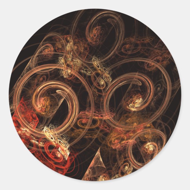 The Sound of Music Abstract Art Round Sticker (Front)