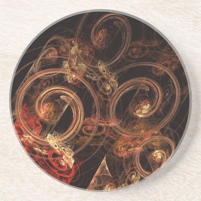 The Sound of Music Abstract Art Sandstone Coaster (Front)