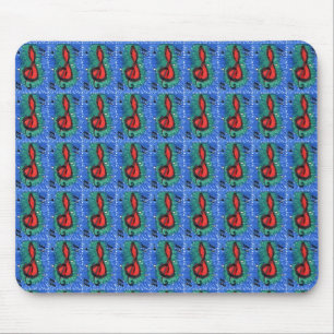 "The Sound of Red" Tiled Abstract Design Mousepad