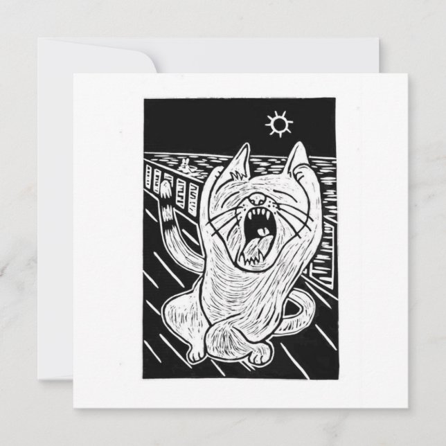 The Sound of Summer - Screaming Cat Invitation (Front)