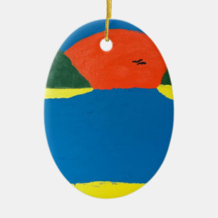 The Sound of Sunset pendant. An original artwork.  Ceramic Ornament