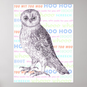 The Sounds Owls Make! "Owl Calls" - Unique Poster