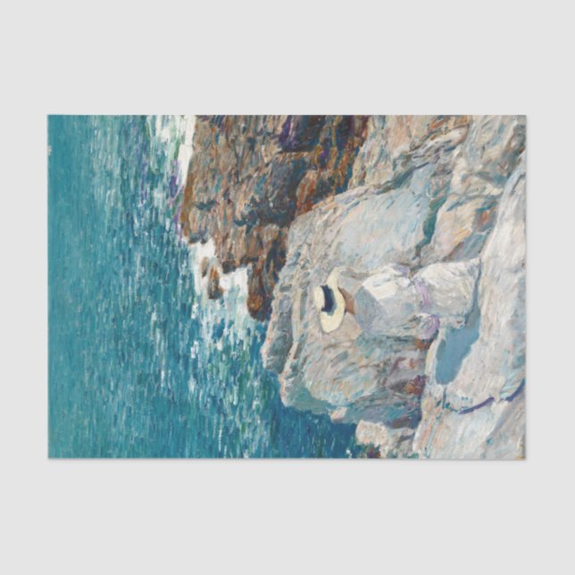 The South Ledges, Appledore by Childe Hassam Tissue Paper (Front)