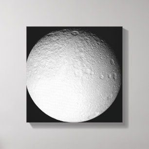The South Pole of Saturn's moon Tethys Canvas Print