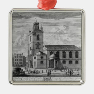 The South Prospect of the Church of St. Metal Ornament