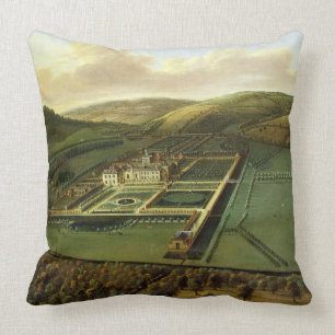 The Southeast Prospect of Hampton Court, Herefords Throw Pillow