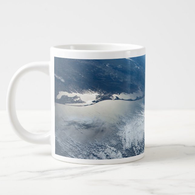 The Southern Tip Of Brazil Bordering Uruguay. Large Coffee Mug (Left)